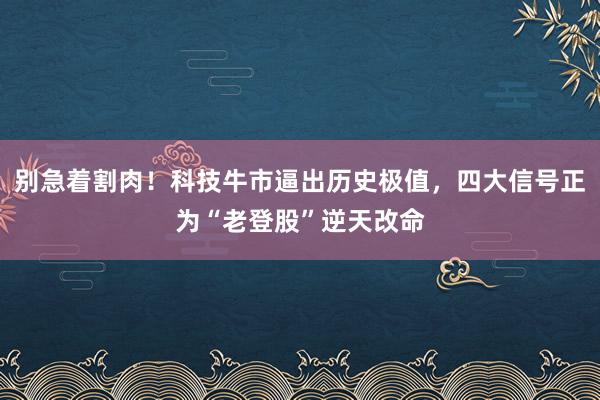 别急着割肉！科技牛市逼出历史极值，四大信号正为“老登股”逆天改命