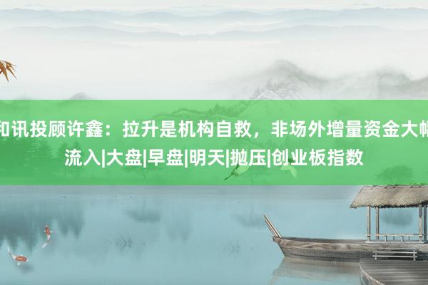 和讯投顾许鑫：拉升是机构自救，非场外增量资金大幅流入|大盘|早盘|明天|抛压|创业板指数