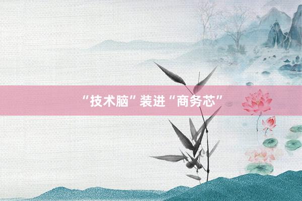 “技术脑”装进“商务芯”