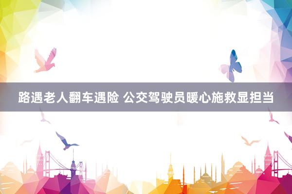 路遇老人翻车遇险 公交驾驶员暖心施救显担当
