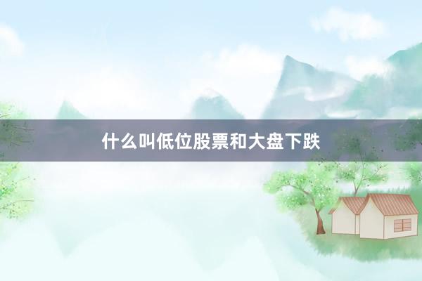 什么叫低位股票和大盘下跌