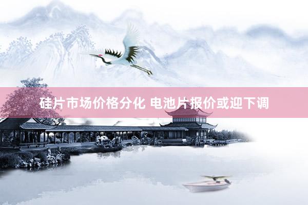 硅片市场价格分化 电池片报价或迎下调