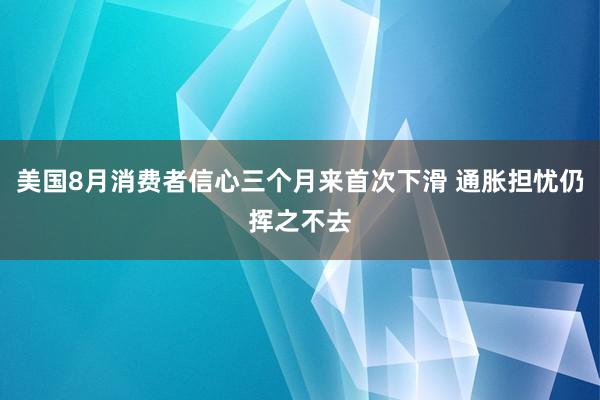 美国8月消费者信心三个月来首次下滑 通胀担忧仍挥之不去