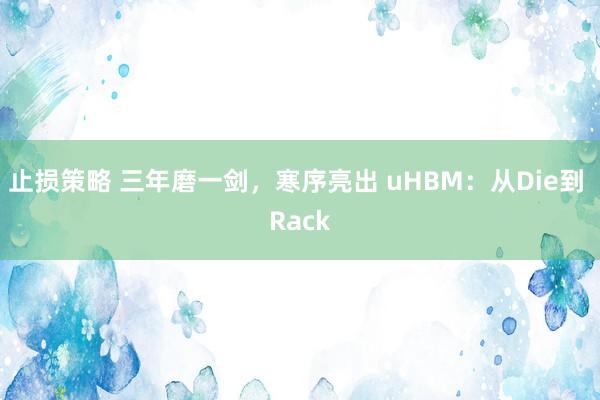 止损策略 三年磨一剑，寒序亮出 uHBM：从Die到 Rack