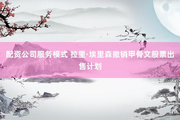 配资公司服务模式 拉里·埃里森撤销甲骨文股票出售计划