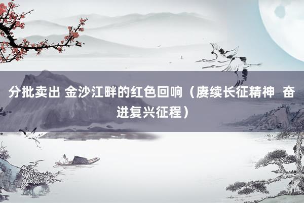 分批卖出 金沙江畔的红色回响（赓续长征精神  奋进复兴征程）