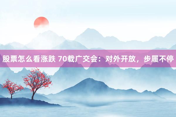 股票怎么看涨跌 70载广交会：对外开放，步履不停